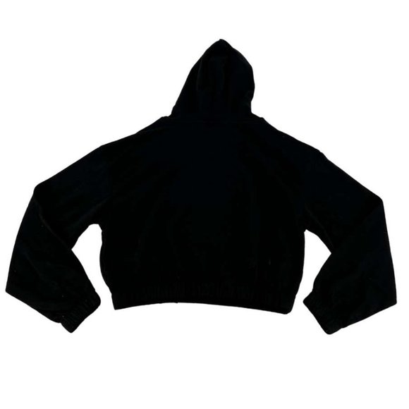 H&M | Girl's Cropped Hoodie Sweatshirt | Black | Size 20 - Picture 2 of 3
